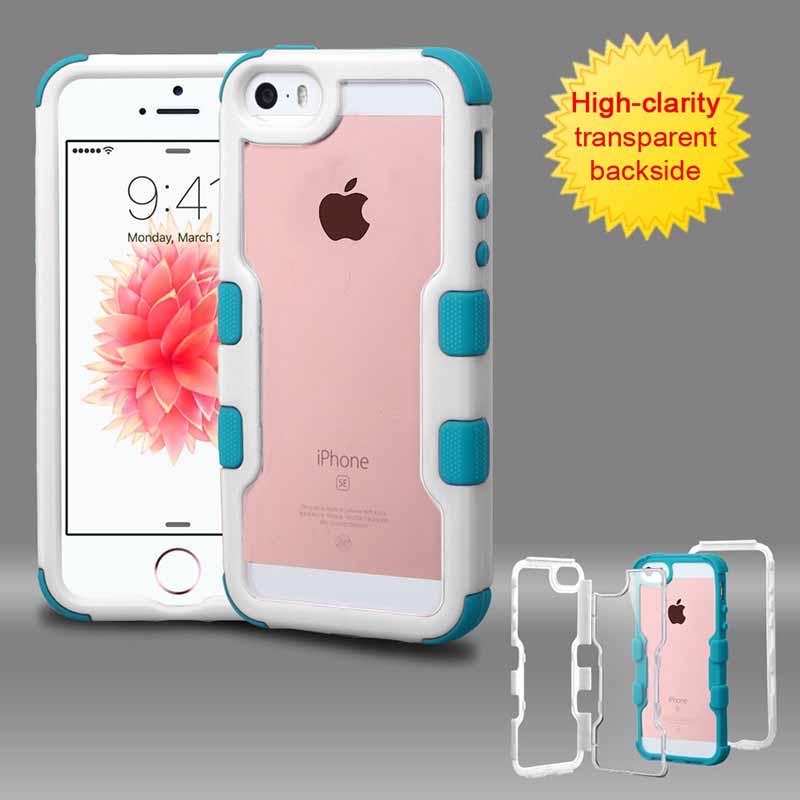 mobiletech-iphone-5-mybat-Natural-white-Frame-Transparent -tropical-teal-TUFF-Vivid-Hybrid-Protector-Cover